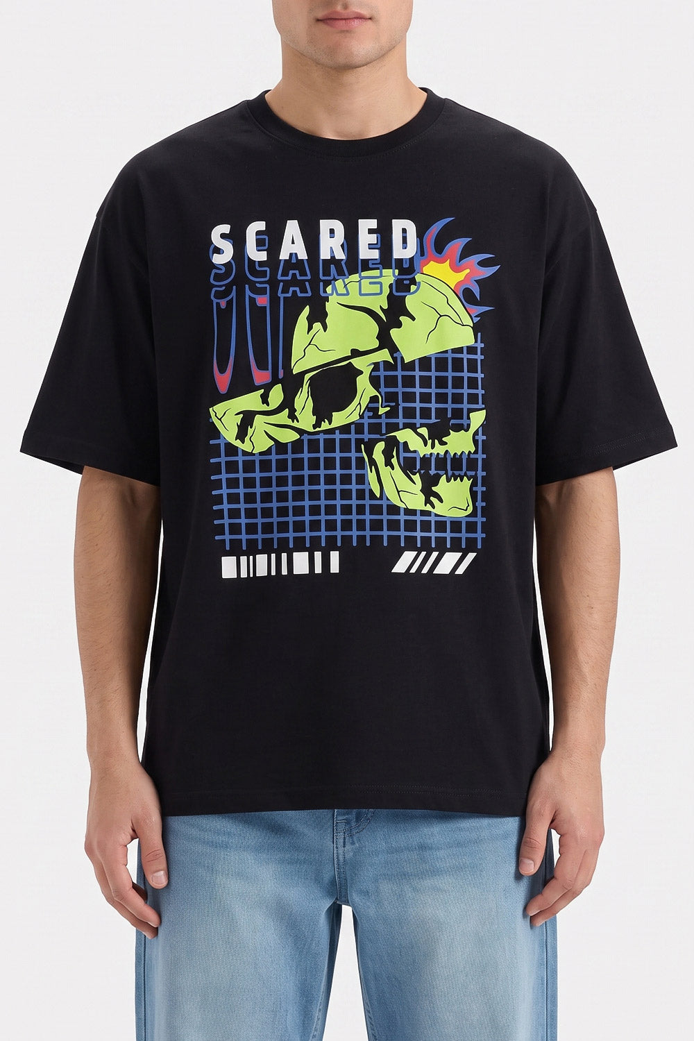 Men’s Cyber Skull Oversized Tee