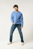 Blue Motivational Graphic Long Sleeve Tee