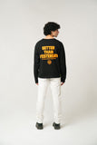 Black Motivational Graphic Long Sleeve Tee