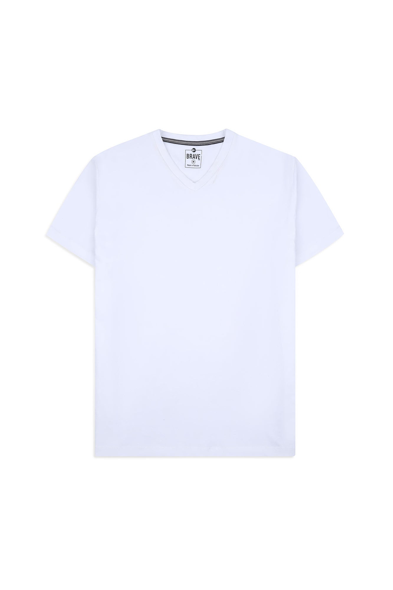 Men's White V-Neck Tee
