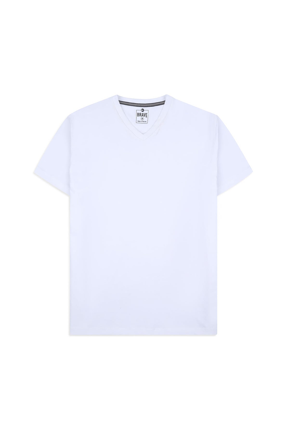 Men's White V-Neck Tee