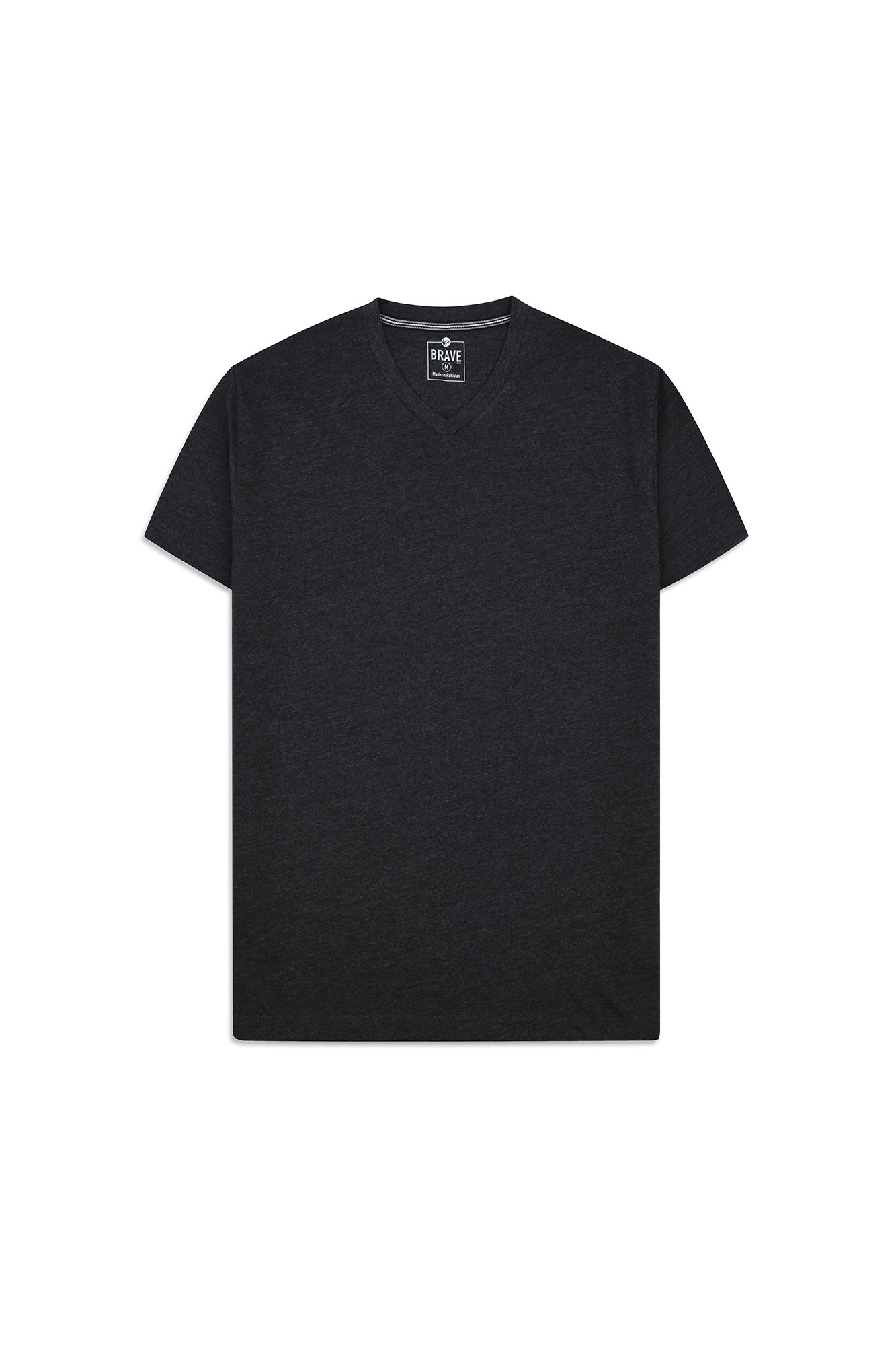 Men's Charcoal V-Neck Tee