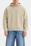 QUILTED JACQUARD HOODIE