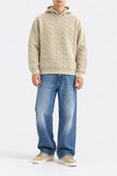 QUILTED JACQUARD HOODIE
