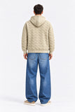 QUILTED JACQUARD HOODIE