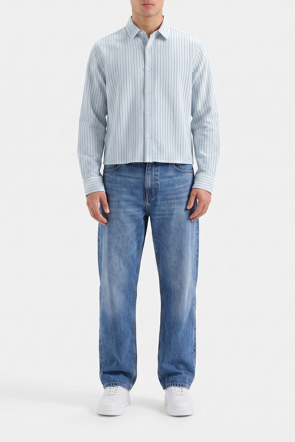 STRIPER CROPPED SHIRT