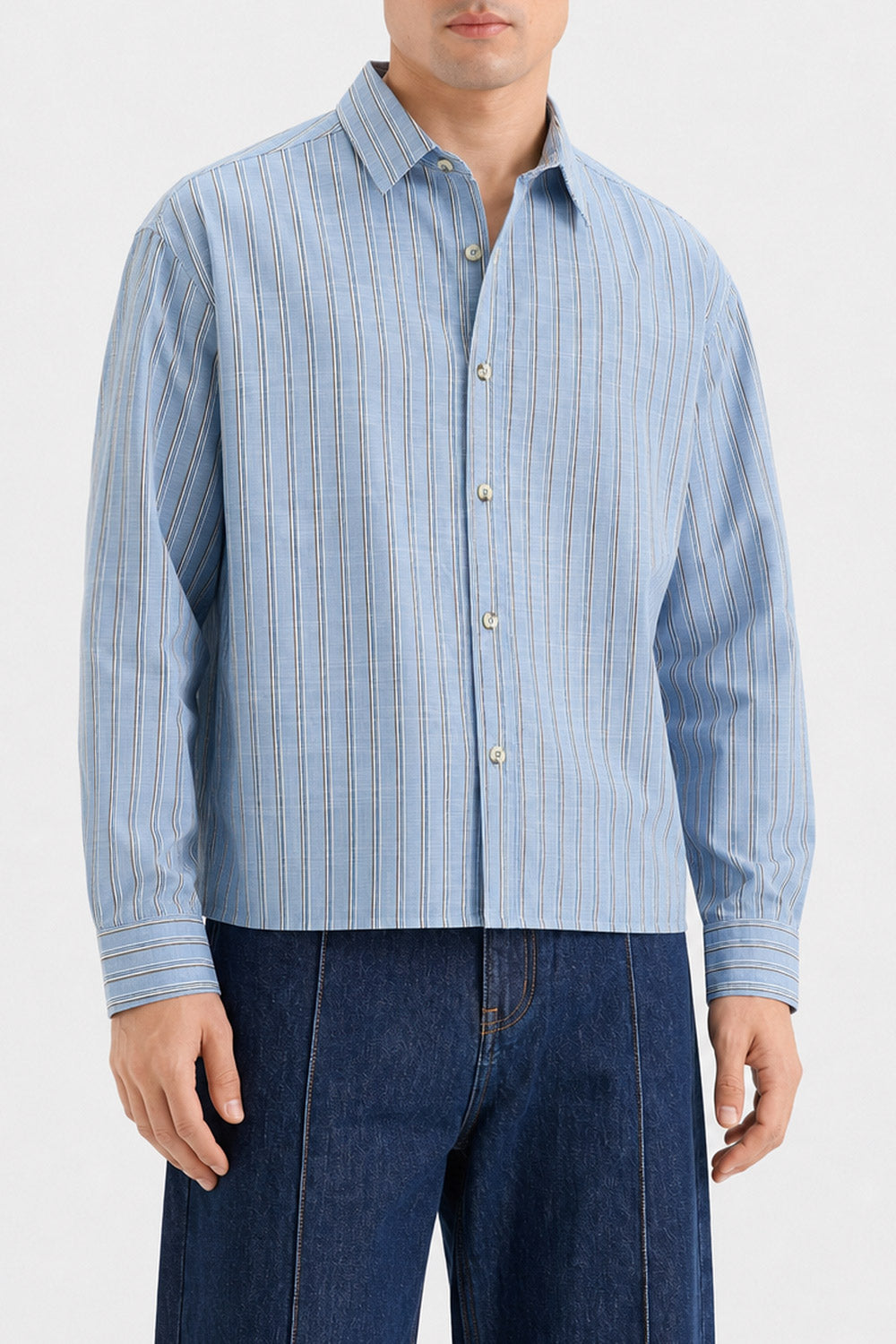 STRIPER CROPPED FIT SHIRT