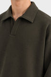BASIC POLO SWEARTSHIRT