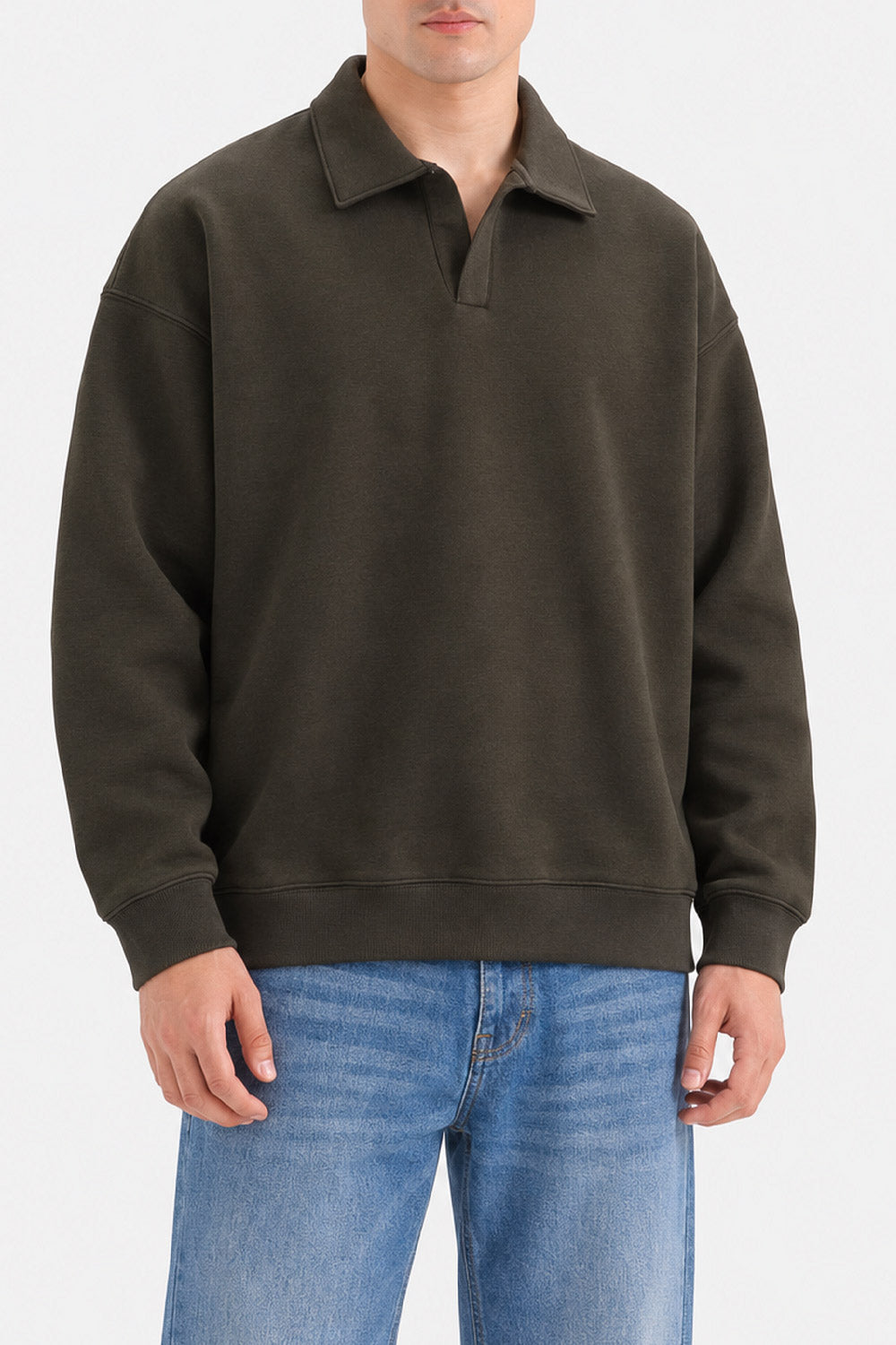 BASIC POLO SWEARTSHIRT
