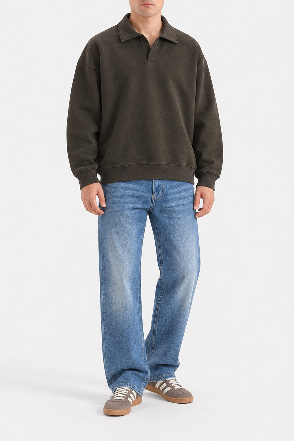 BASIC POLO SWEARTSHIRT