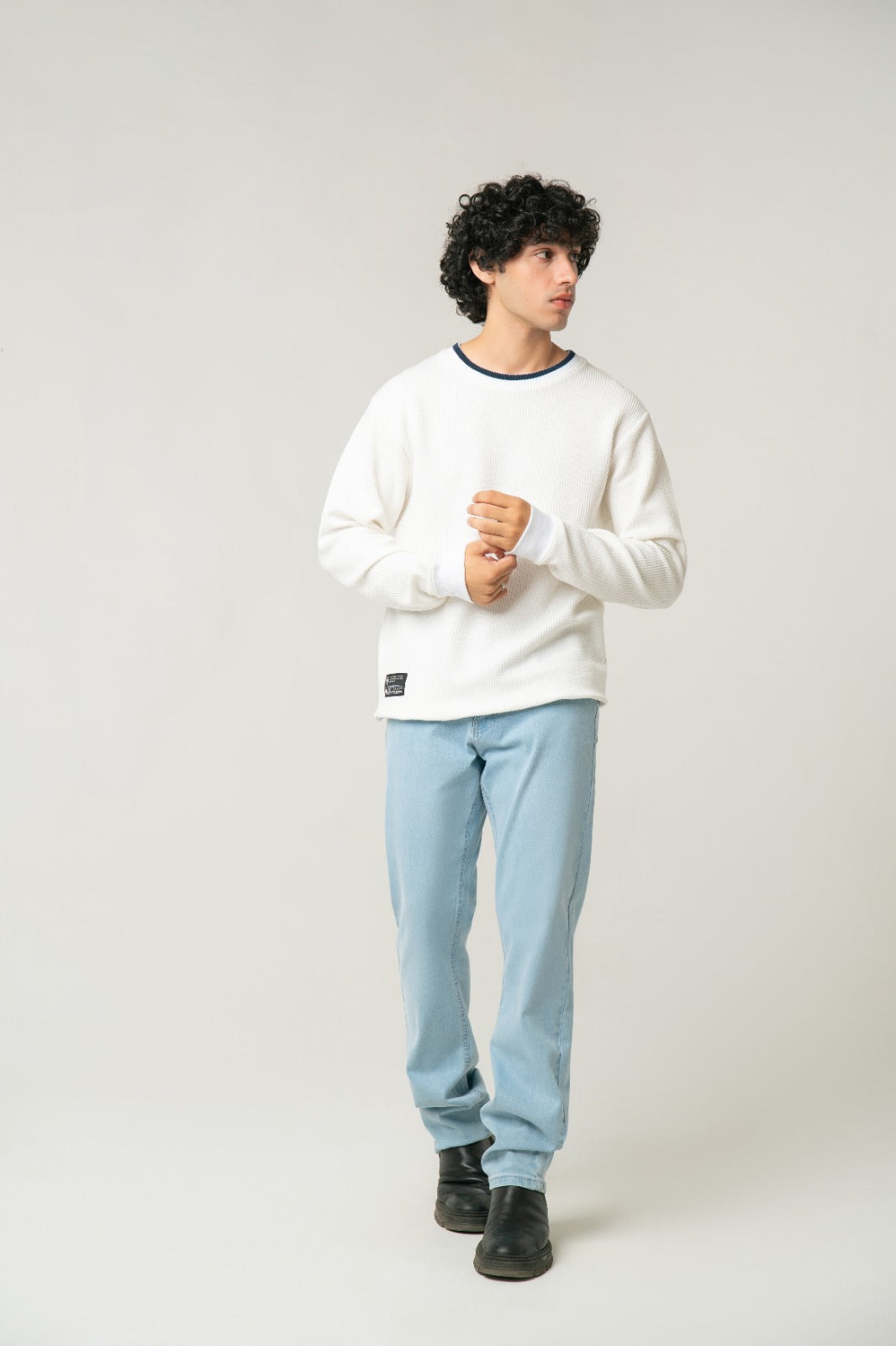 Textured Jacquard Sweatshirt