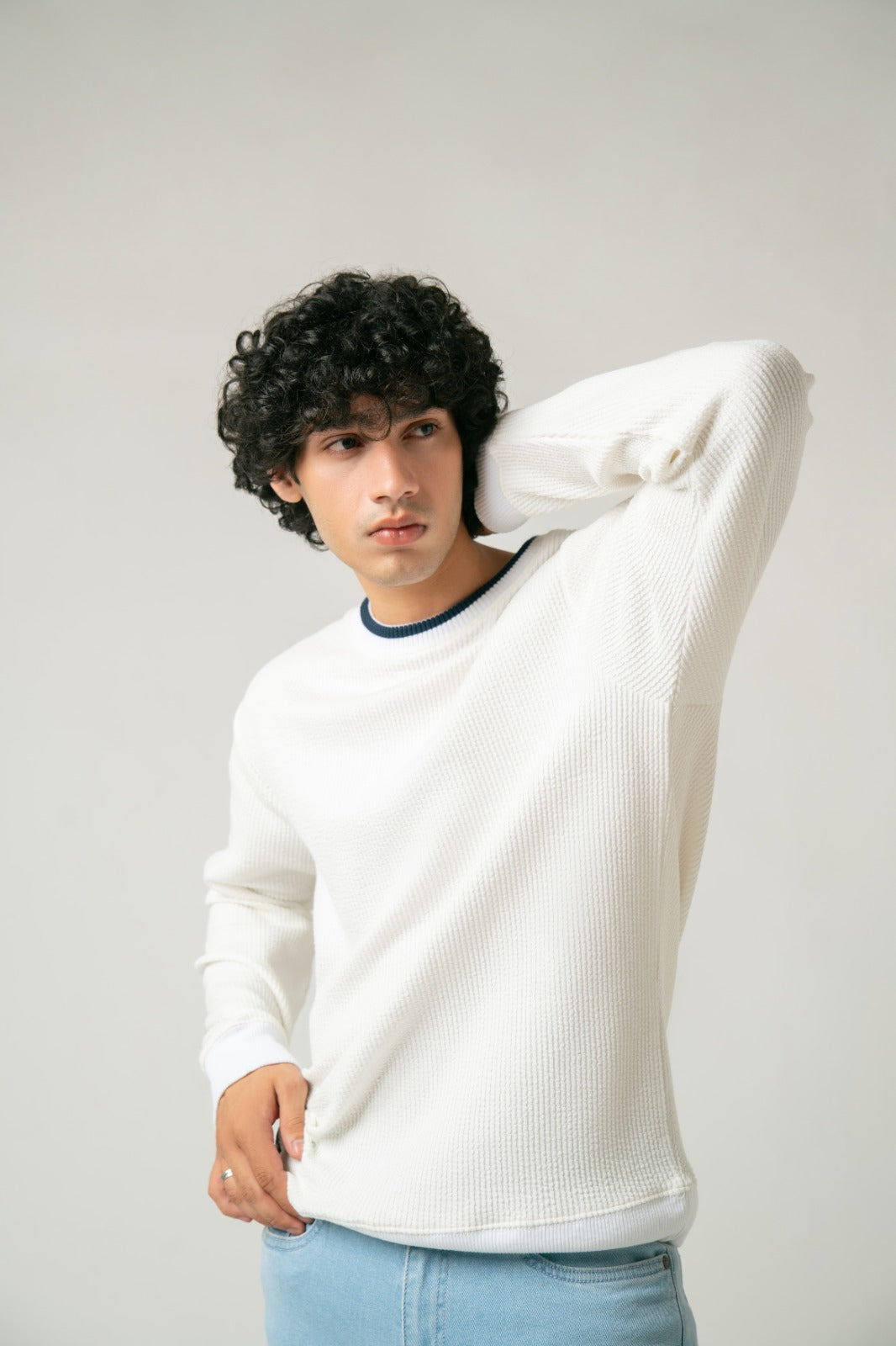Textured Jacquard Sweatshirt