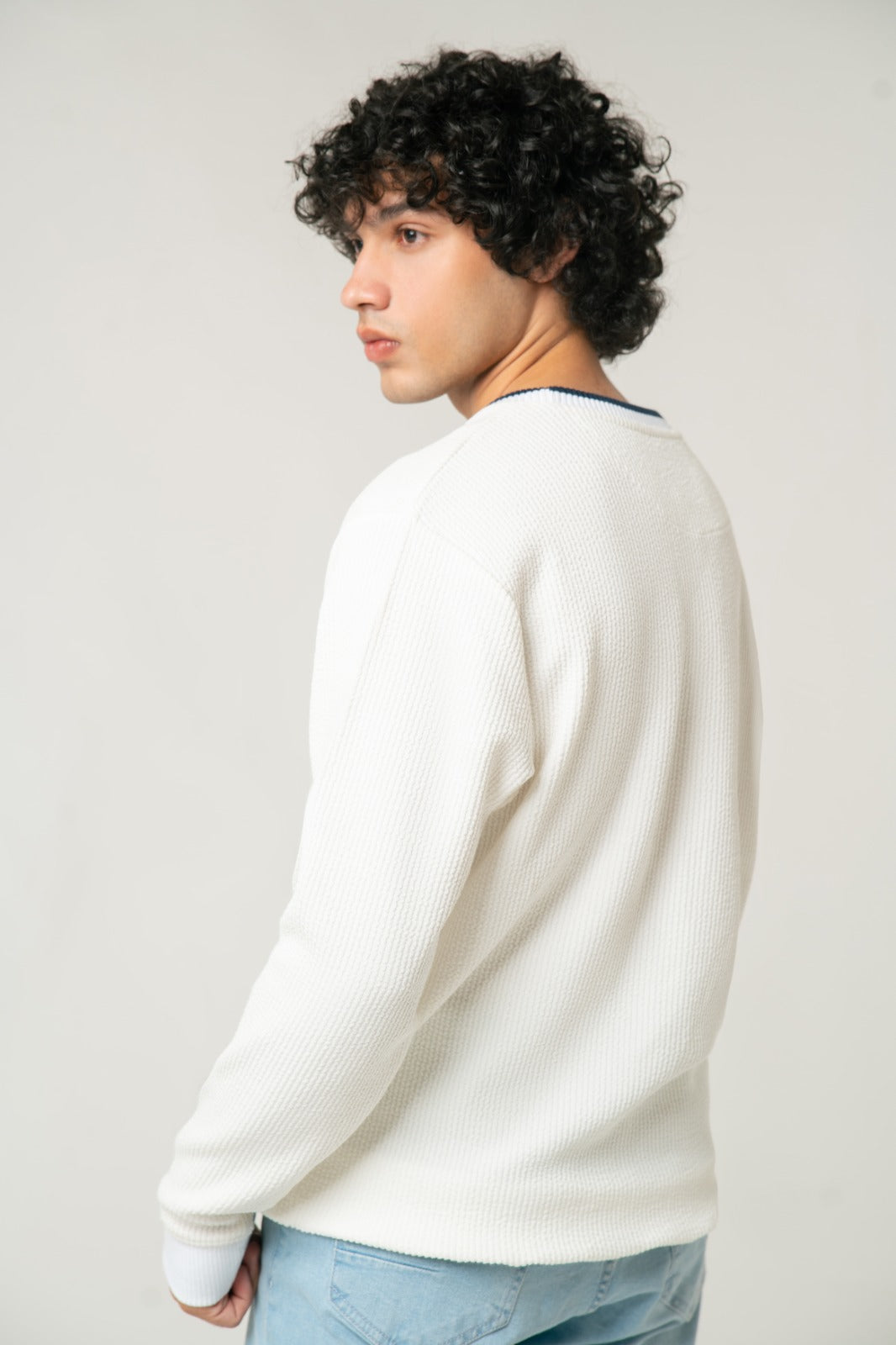 Textured Jacquard Sweatshirt