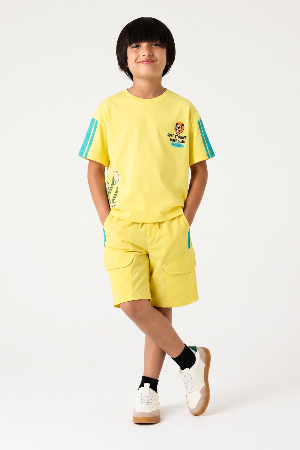 Boys' Wave Surf Graphic Boxy Fit T-Shirt