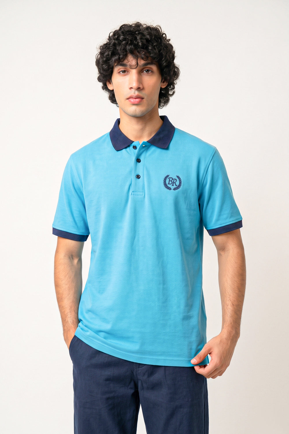 MENS CONTRAST TRIM POLO