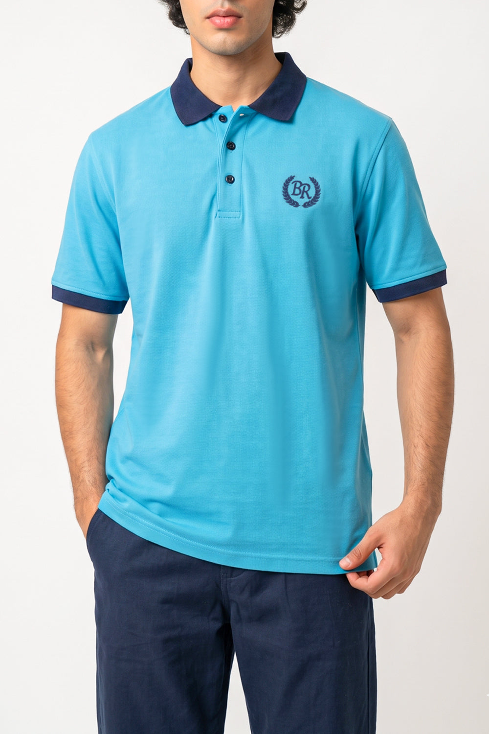 MENS CONTRAST TRIM POLO