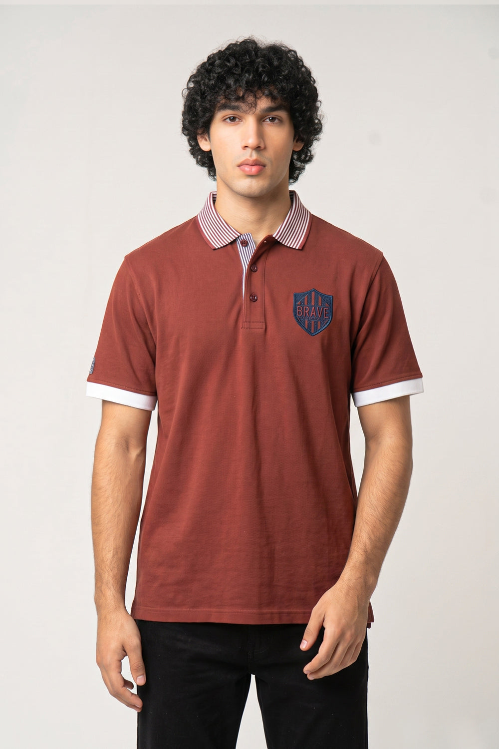 Contrast Collar Polo