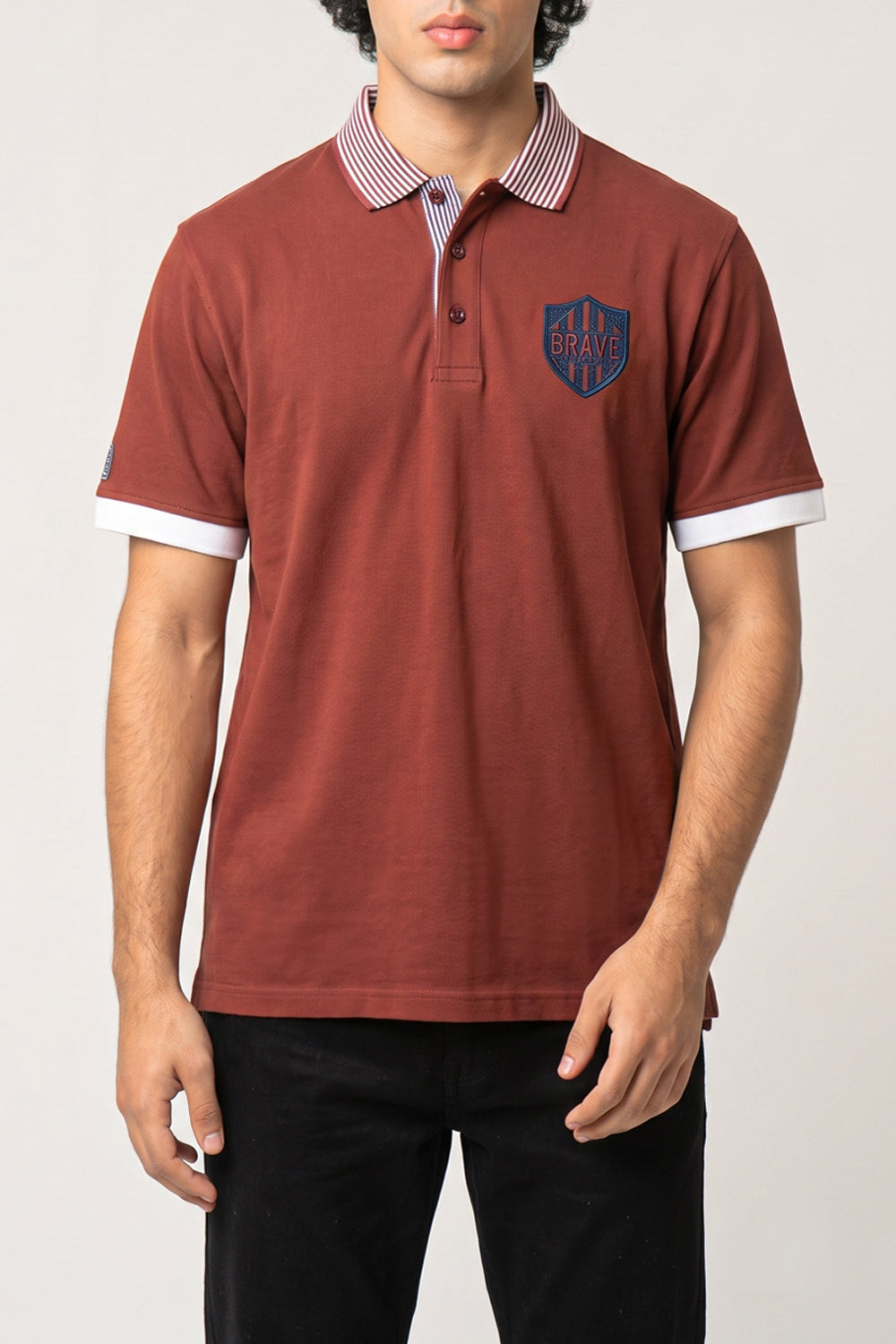 Contrast Collar Polo