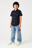 Boys' Micro-Print Casual Shirt