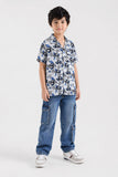 Boys' Floral Camp Collar Shirt