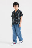 Boys' Abstract Camo-Print Shirt