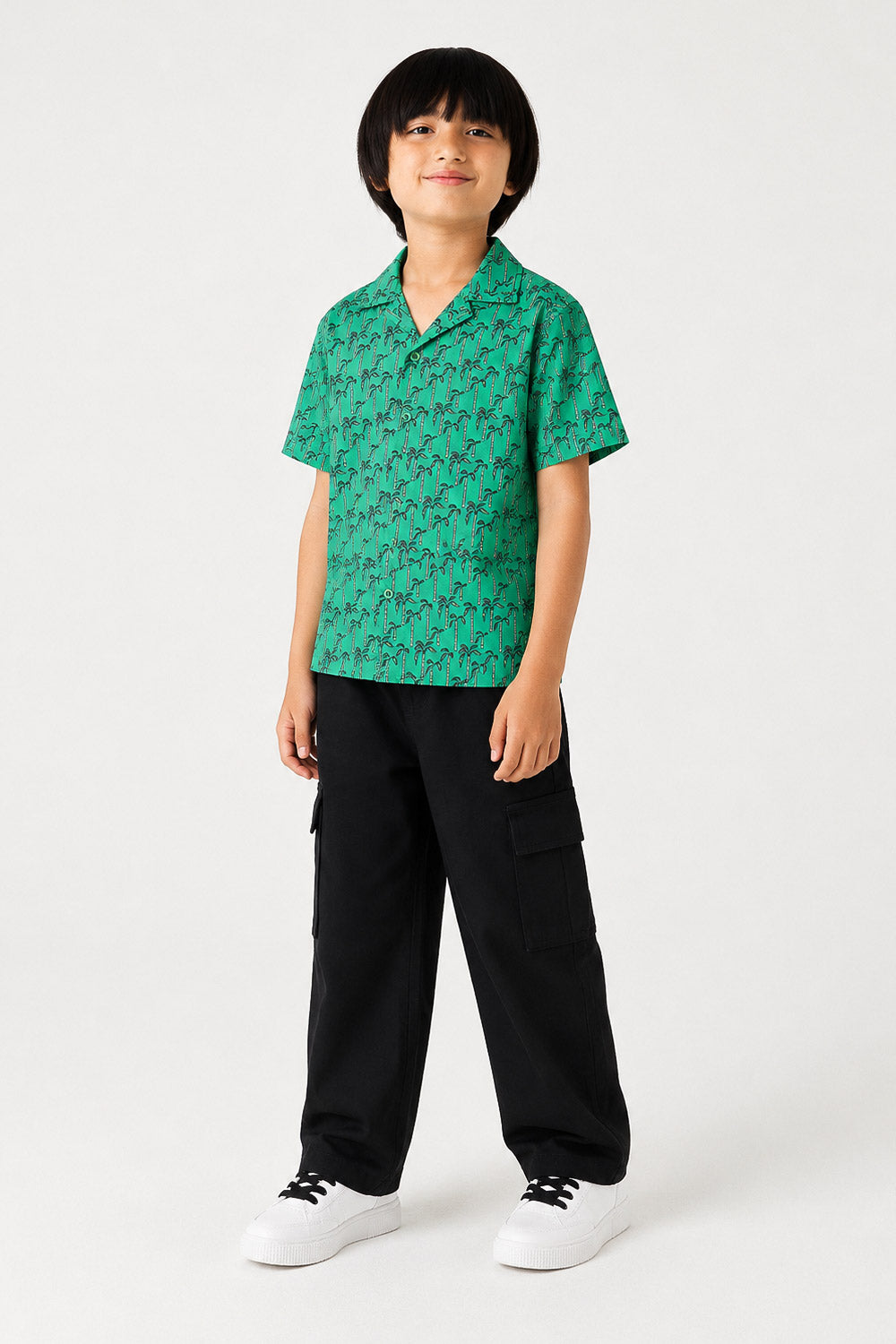 Boys Tropical Cuban Collar Shirt
