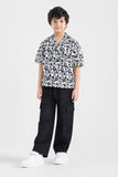 Boys' Tropical Monochrome Resort Shirt