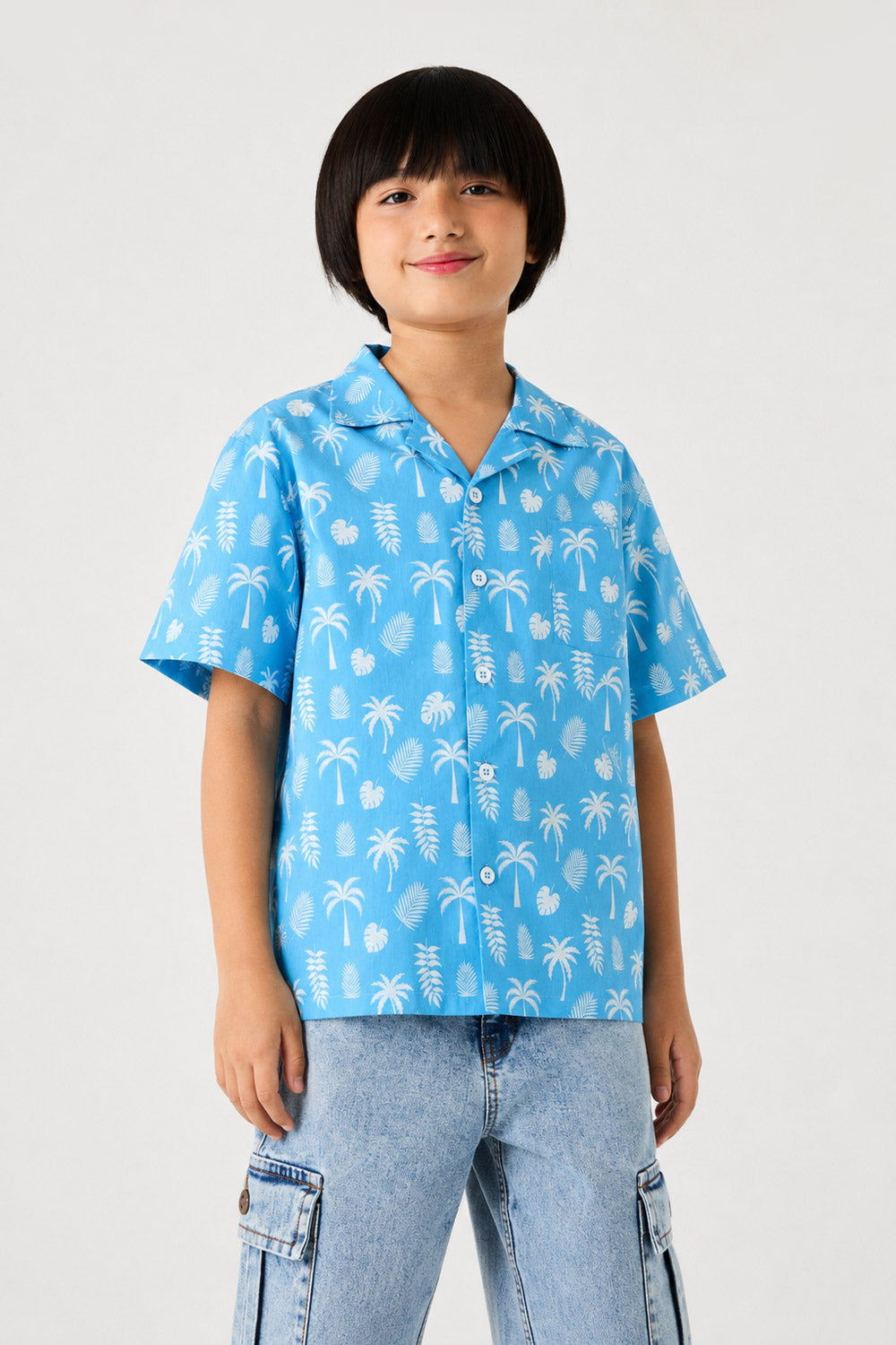 Boys' Blue Paradise Tropical Shirt