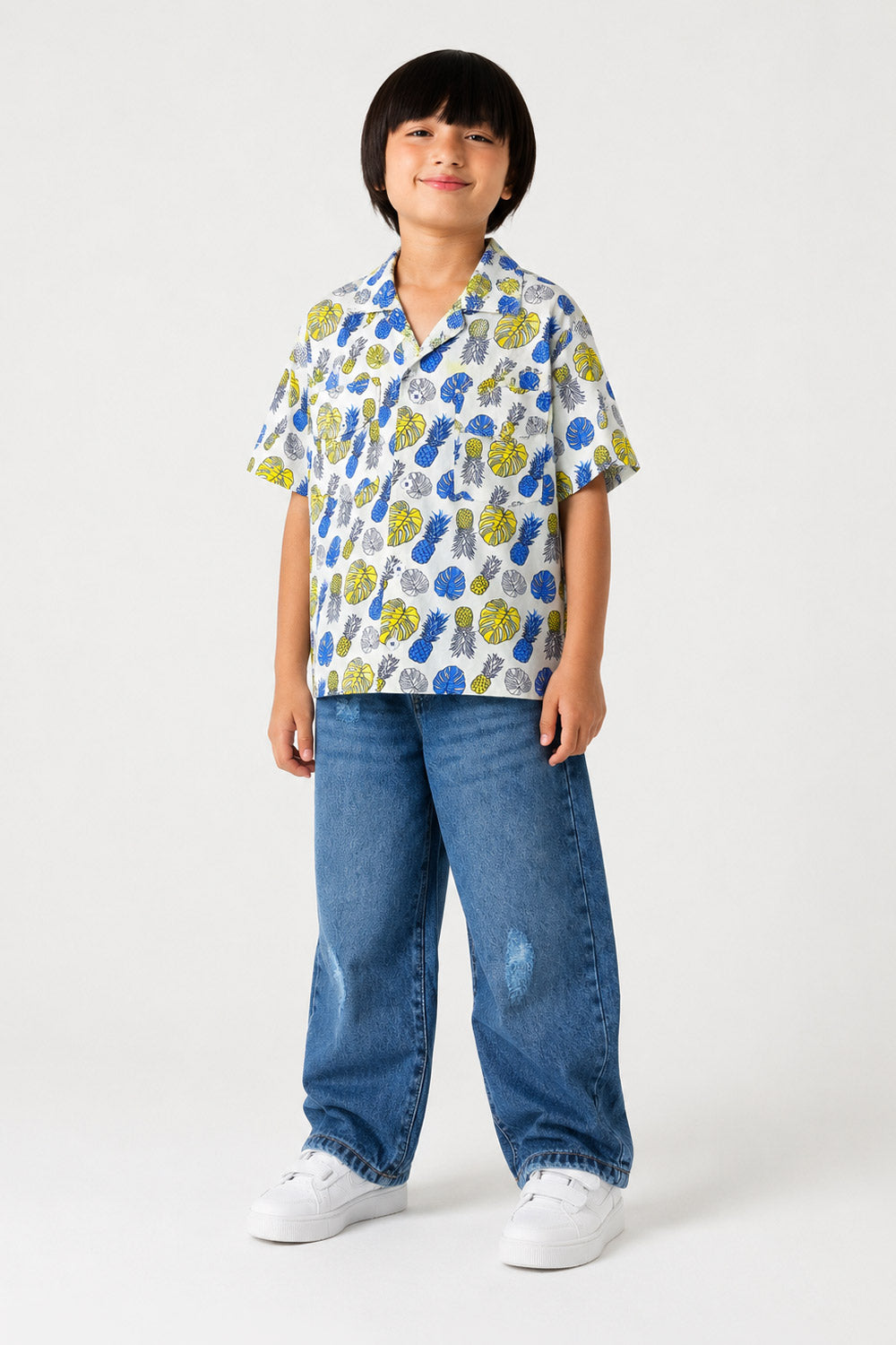 Boys' Pineapple Printed Shirt