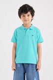 Boys' Aqua Blue Polo