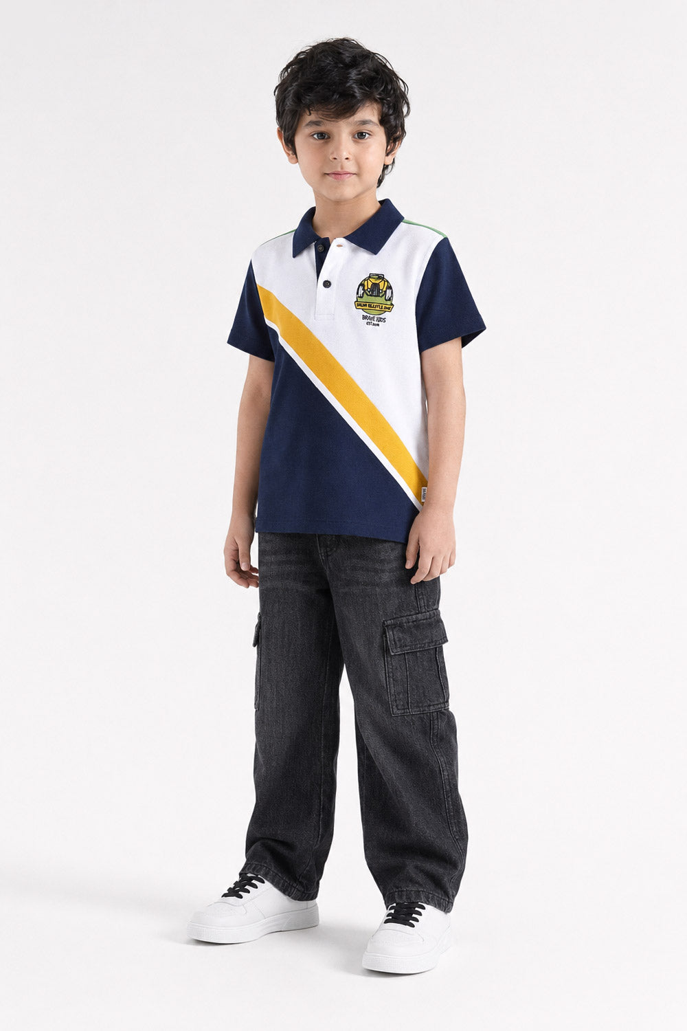 Boys' Color-Block Racing Polo
