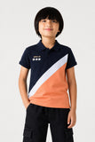 Boy's "Vintage Car" Diagonal Block Polo