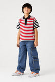 Boys' Block Striped Boxy Polo