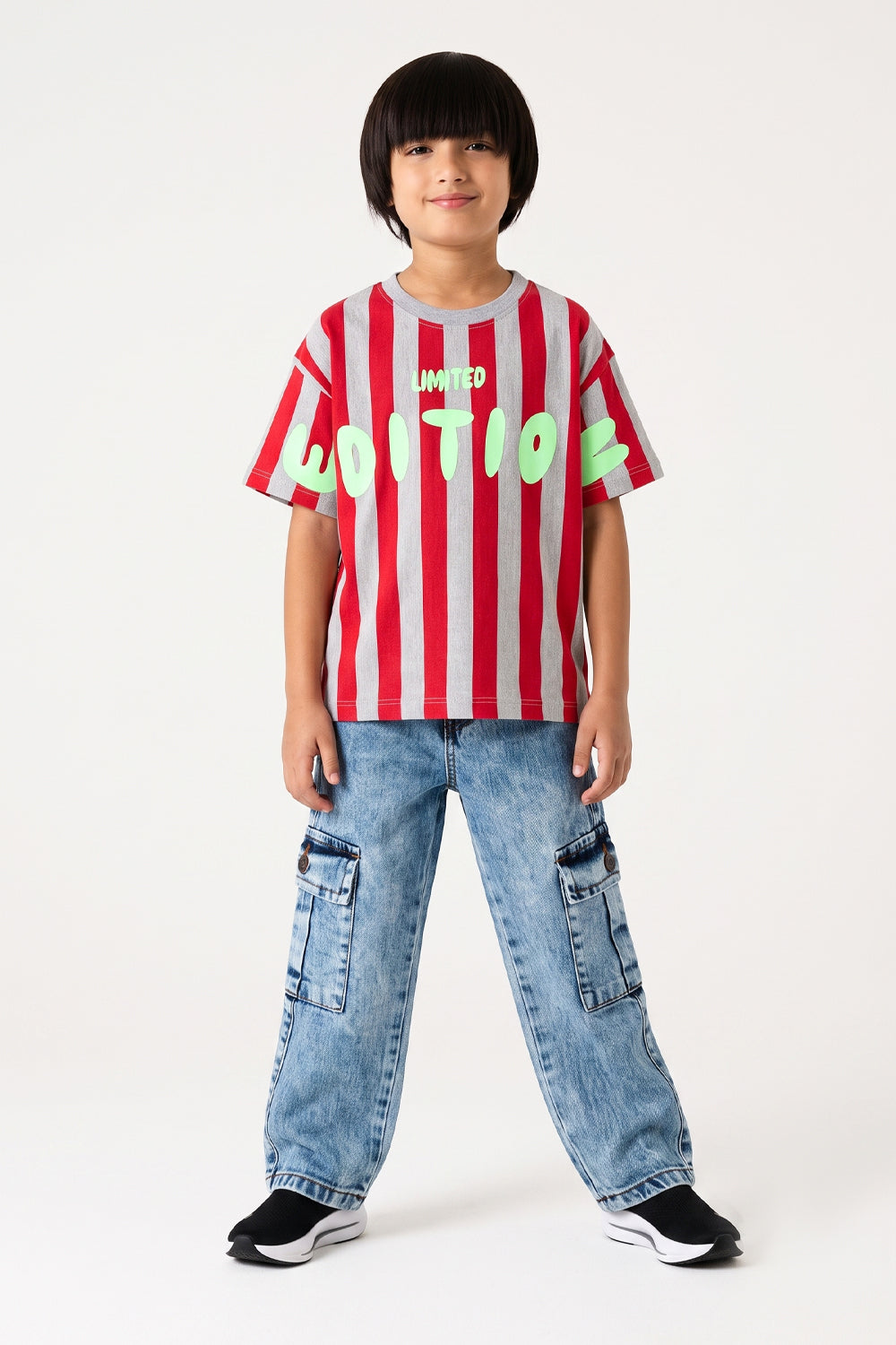 Boys' Striped Boxy Fit T-Shirt