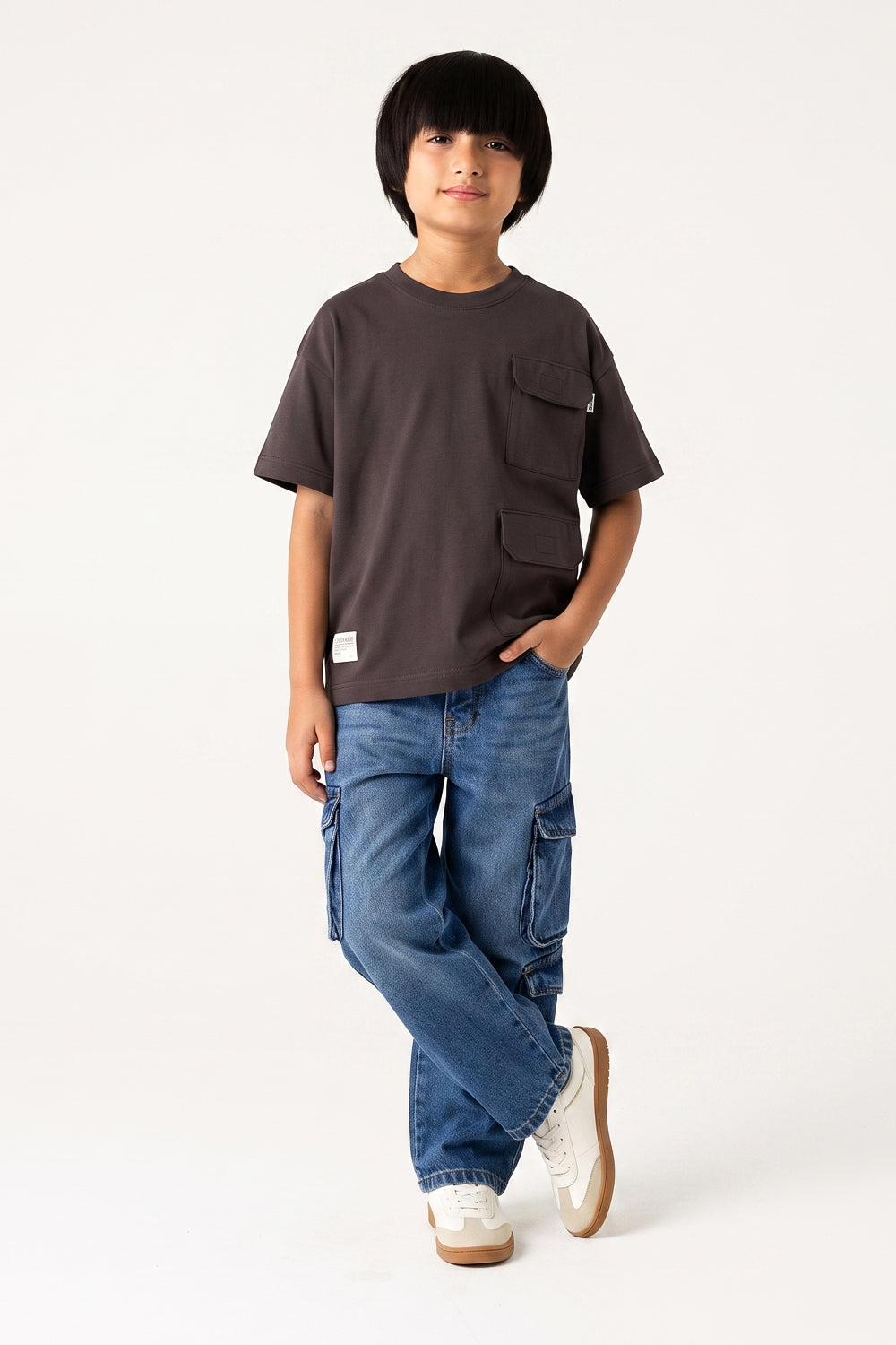 Boys' Double Pocket Boxy Tee