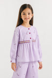 Girls' Floral Embroidered Set