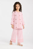Girls' Blush Pink Floral Eastern Set