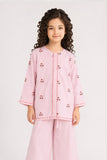 Girls' Blush Pink Floral Eastern Set