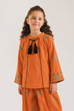 Girls' Rust Embroidered Tassel Set