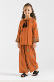 Girls' Rust Embroidered Tassel Set
