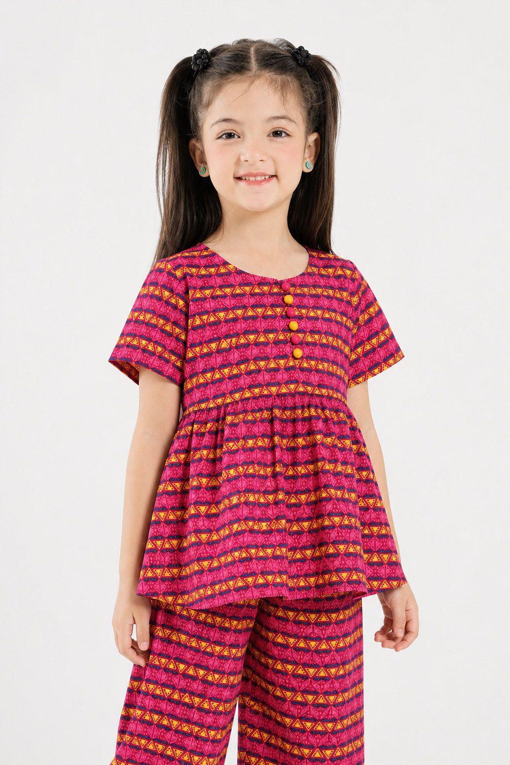 Girls' Geometric Peplum Co-Ord Set