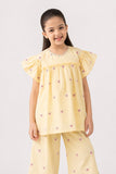 Girls’ Ruffle Sleeve Floral CO-ORD Set