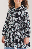 Girls' Floral Wrap-Style Frock