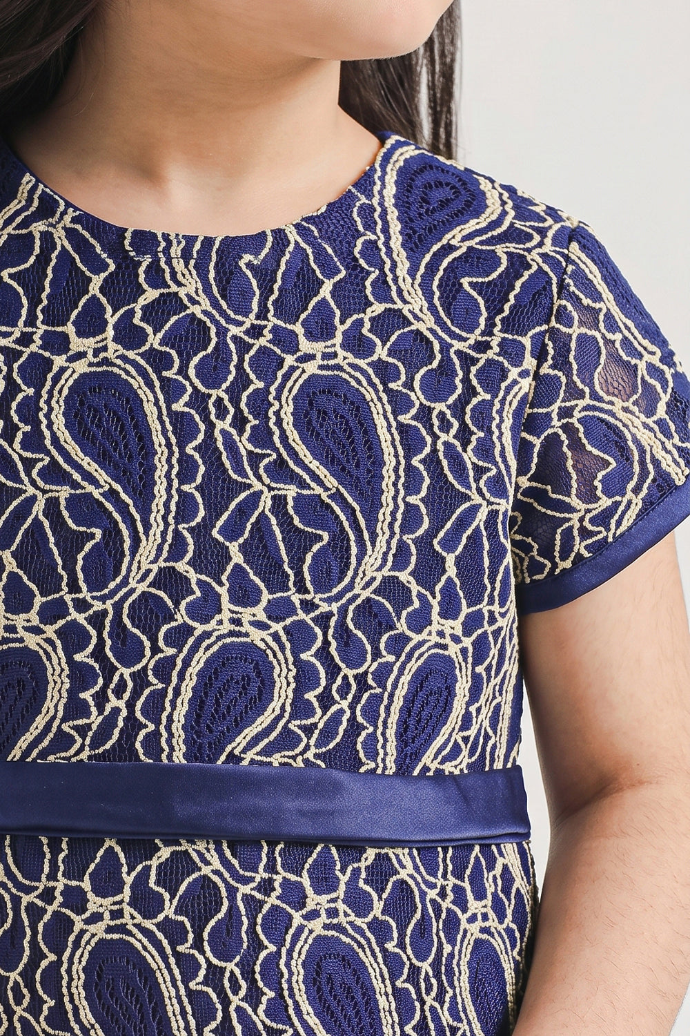 Girls’ Premium Paisley Lace Frock