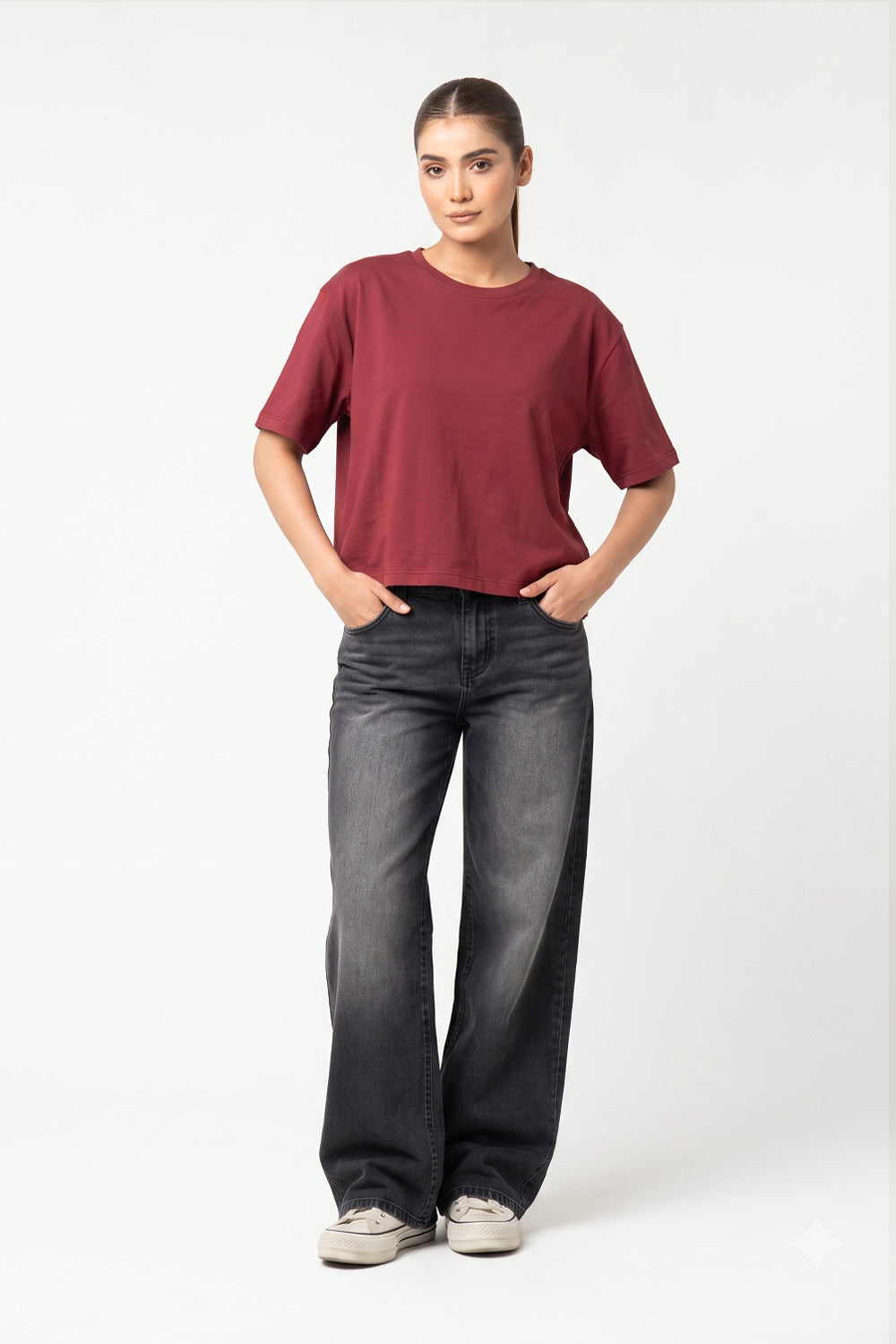 Women's Oversized Boxy Crop Tee