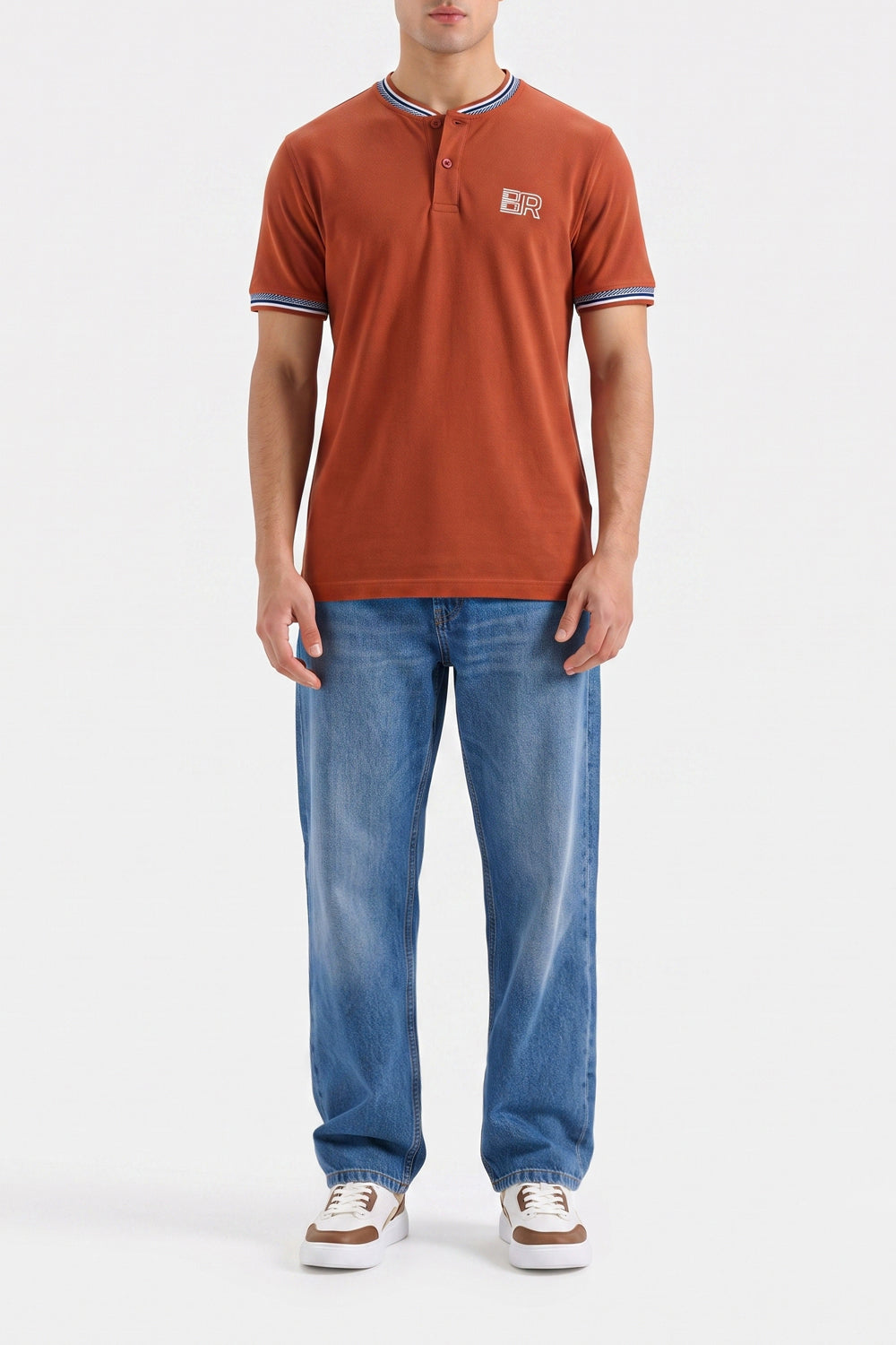 Men's Brown Henley
