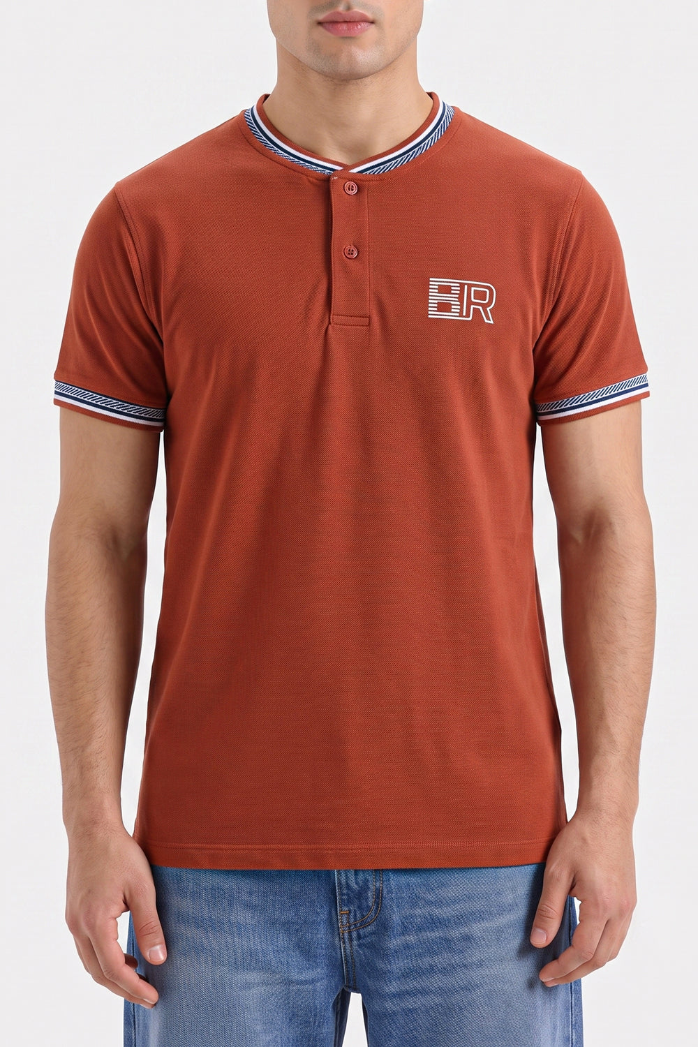 Men's Brown Henley