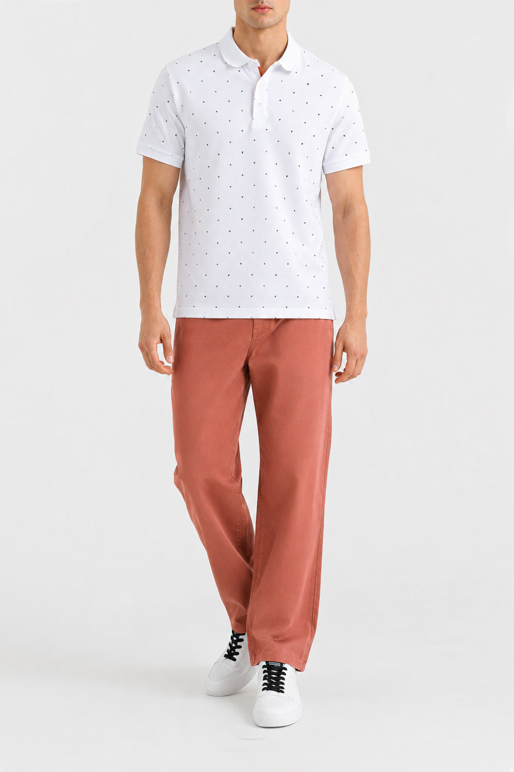 Men' Onyx Monogram Printed Polo