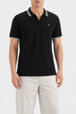 Men's Black jacquard Polo