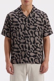 Men's Abstract Cuban Collar Shirt